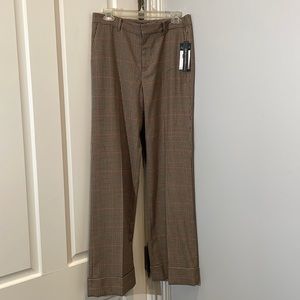 NWT Ralph Lauren plaid wide leg cuffed trouser pants
